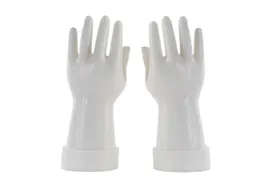 2 pezzi White Female Mannequin Hand Gioielli Gioielli Gioielli Giorni anelli di orologi Bracciale Donne Descine a destra Display Display Manile 28002932
