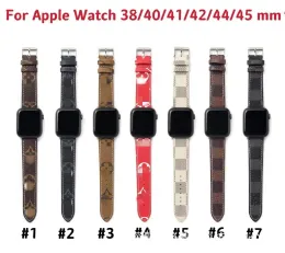 أزياء أعلى مصمم أشرطة حزام للاشتراكات في Apple Watch Band 41mm 45mm 42mm 38mm 40mm 44mm Muxury G Designs Watchbands Iwatch 8 7 6 5 4 Pu Leather L Flower
