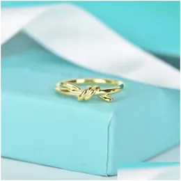 Ringe 18K Gold Knot Ring Mode Designer Männer und Frauen Geschenkfabrik Großhandel Einzelhandel DROP SERVICE JUDE DHIBP DHIBP