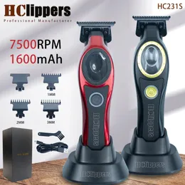 Hclippers barbeiro aparador de cabelo profissional Electric Clipper com lâmina de revestimento DLC para estilizar HC231S 240515