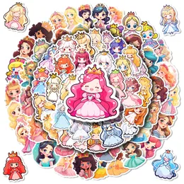 100pcs Cartoon Princess Adesivos de jardim de infância do jardim de infância grafite de brinquedo Girls Beautiful Girls Seter impermeável Removível Bottle Phone Decals DIY em massa