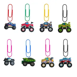 Charms Truck 9 Cartoon Paper Clips закладки скрепки Colorf for Pagination Организация папки Funny School Office Supply Statemhc Стати