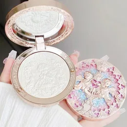 Flower Knows Little Angel Collection Relief Highlight Face Powder iluminador Makeup Contour Highlighter Palette 8g03Floz 240510