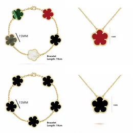 INS verkaufen 15 -mm -Naturstein -Blumen -Blumen -Armband -Halskettenschmuck für Frauen täglich 240511