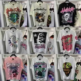 Męskie designerka koszulka męska Tshirty Hellstart koszulka Rappe męskie i damskie Tshirt piosenkarka Wash Wash Craft Craft para ta sama krótkie rękawe street retro piekło projektant