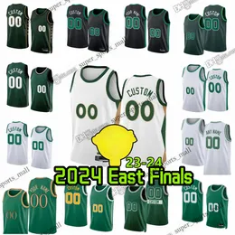 2024 Finals 0 Jayson Tatum Jersey Custom S-6xl genähte Basketballtrikots Jaylen Brown Jrue Holiday Kristaps Porzingis Derrick White Grant Williams Payton