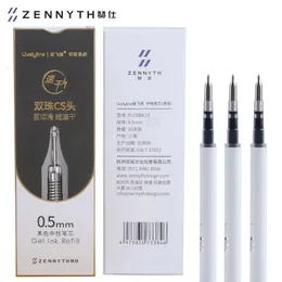 Zanshi Zennyth Bullet Head 0,5 мм чернокожие замены Core Business Student Unisex Pen Refill Core 10 Pack 240517