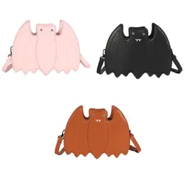 Abendtaschen D0LF PU Leder Fledermaus Messenger weiches tierische Muster Umhängetasche süßer Cartoon Crossbody Gothic Satchel 254K