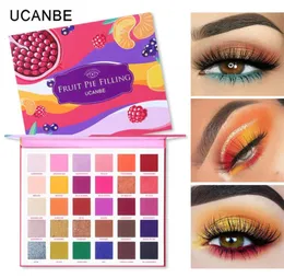 Ucanbe 30 Colors Fruit Pie Piel Pilling Shadow Paletter Makeup Комплект Vibrant Bright Glitter Shimmer Matte Shade Pigment Eyeshadow3339713