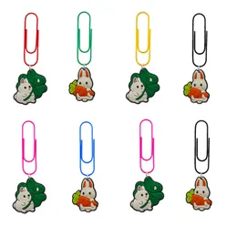 Charms White Rabbit Cartoon Paper Clips Paperclip Planner Accessories For Office Supplies Funny Book Markers Teacher Cute File Note Bo Ots8Q