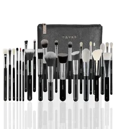 Yavay 25pcs Pennelli Makeup Brush Set Professional Flending Artist Premium Yavay Leather Borse Make Up Brush Brush Tools Kit4358194