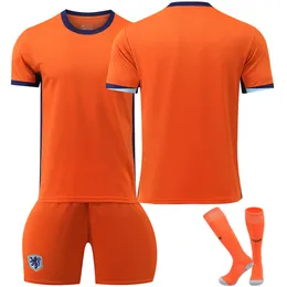 2024オランダホームサッカージャージー4ヴァンダイク10デパイ11ロベン21デジョンユーロカップサッカージャージースーツキッズメンフットボールキット