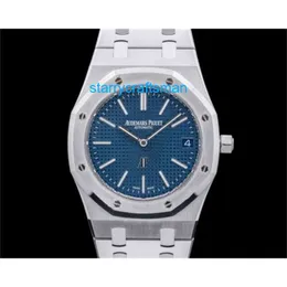 Lyxklockor Audemar Pigue 16202st.OO.1240ST.02 Royal Oak "Jumbo" Ultra Thin Blue Dial SS APS Factory stdy