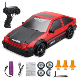 Diecast Model Cars 24G RC Car Drift 4WD 37V 500MAH TOY TOY CONTROL AE86 RACING KIDS 231010 DROP DROON DELIVERTS DHIJV