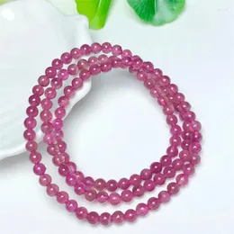 Strand Natural Red Tourmaline Multiple Circles Bracelet Healing Fashion Reiki Crystal Fengshui Jewelry Birthday Gift 1pcs 5mm