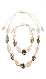 Chokers Bohemia Vintage Cowrie Conch Shell Pendant Necklace Bracelet Handmade Natural Seashell Ocean Sea Beach Jewelry Women Acces3353500