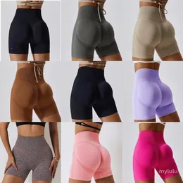 Frauen nahtlose Yoga -Shorts Pfirsich -Hebedocke hohe Taille Fitness enge Laufsport -Shorts leiten Freizeithosen
