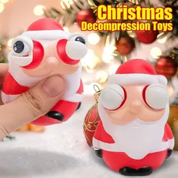 10pcs Dekompresja zabawka kreatywna dowcip Santa Elk Snowman Action Figure Eye Dekompresyjne zabawki