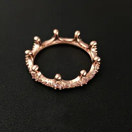 Оптовая мода 18K Rose Gold Ring Set Set Original Box для 925 Silver Cz Diamond Women Wedding Rings 235d