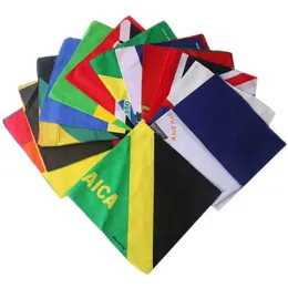 Bandanas Durag Haiti Serie di bandiera britannica degli Stati Uniti Cotton Square Hip Hop Street Dance Punk Personality Scarf Brand Bandana Bandana Bandana J240516