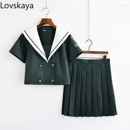 Kläder sätter skoluniform kjol japansk student vinddräkt kvinnlig klass