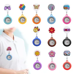 Наручительные часы Мир Тема 26 Клип карманные часы медсестра FOB Watch с подержанными часами медицины на подержанном стетоскопе LAP OT4SZ