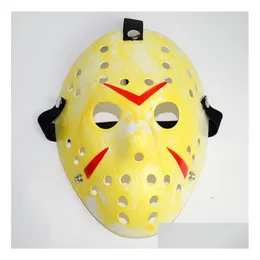 파티 마스크 검은 금요일 Jason Voorhees Freddy Hockey Festival FL 페이스 마스크 순수 흰색 PVC 할로윈 DH9484 드롭 배달 홈가 GAR DHG3S