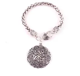 Viking Norse Celtic 3 Wolf Triskelion Energy Amulet Bracelet Women Men Whit Link Bracelet Jewelry9766710