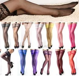 2017 Arrivi Women039s Lady039S Stockings calzini calzini di calzini a pizzo trasparente in pizzo alti 15 colori nella scelta FX130 7224646