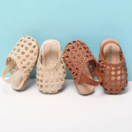Estate 1-3 anni ragazza sandali baby principessa soft side scarpe prescolare elastica band scarpe per bambini cavi 240428