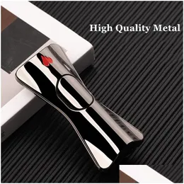 Lighters Novel Windproof Bow Torch Lighter Metal Gas Butane Refill Jet Lady Smoking Gift Luminous Cigar Cigarette Gadgets Drop Deliver Dhikn