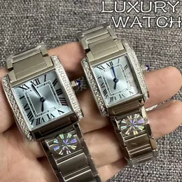 manwatch mens watches high quality luxury designer watches Stainless Steel Rectangle Quartz Watch 30MM New Light Luxury and Minimalist Women's Bracelet Tank watch