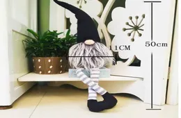 2021 New Fashion Christmas Striped Cap Faceless Doll Swedish Nordic Gnome Old Man Dolls Toy Christmas Tree Ornament Pendant Home D7519606