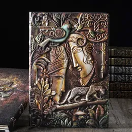 A5 Notebook Vintage Embossed Forbidden Love Hardcover PU Cover 100 Sheets/Book Horizontal Line Page Office Learning Diary QP-80 240509
