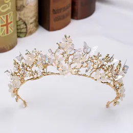 Vintage Butterfly Bridal Crowns Kopfstücke Strasskristalle Maskerade Hochzeit Kronen Stirnband Haarzubehör Party Tiaras Barock 2708