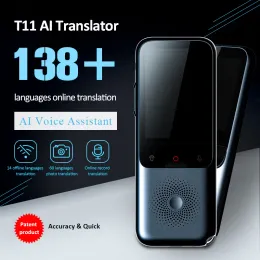 Översättare ordböcker översättare 138 språk t11 bärbar smart röst översättare realtid multilanguage tal interaktiv offline buss