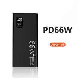 PD66W superschnelle Lade -Power Bank 20000mah große Kapazität 10000 Dual Directional Fast Lading QC Mobile Netzteil für Xiaomi iPhone Huawei Vovi Oppe