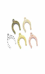 200pcspack Horseshoe Charms DIY Making Pendant Fit Bracelets Netclaces arits Handmade Crafts Silver Bronze Charm9896951