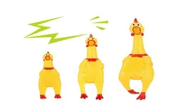 31x7CM Śliczne żółte, przenikliwe kurczak kształt dźwięku Pet Toy Dog Cat Nontoxi Rubber Gains Zabawki Zabawne Festiwal Baby Sound Toys8249604