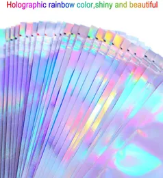 Großhandel 100pcs Wimpern Verpackungsboxen Idea Holographic Zip Lock Party Favorbag Lash Paket Box benutzerdefinierte Logo Aufkleber5527512