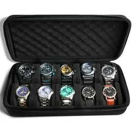 10 Slots Watch Storage Box Carry Case Watch Display Organizer Watch Box Holding Displayschrank Hartschale Zipper Uhren Hülle 240518
