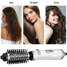 Spazzola di aria calda a rotazione automatica 2 in 1 Brush per capelli per capelli per capelli Pusca di piastra e pennello per aria calda volumizzante per casa