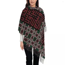 Scarves Women's Scarf With Tassel Palestinian Kufiya Hatta Keffiyeh Pattern Large Warm Shawl Wrap Palestine Gifts Pashmina