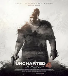 Uncharted 4 A Thief039s End Game Art Silk Furniture Bar Family Wanddekoration Beliebte Poster5516884