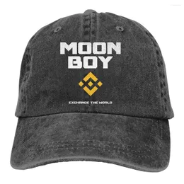 Tappi sfera regolabile a colori solidi berretto da baseball boy moon boy lavato cotone binance moneta bnb criptovaluta sportiva cappello da donna sportivo