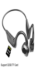Bone Conduction Headset Bluetooht Headphones Wireless Earphones Ear Hook MP3 Player Call Sport 32GB TF Card Cycling Running Diving1914460