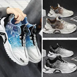Men Designer Shoes New Mecha Rotating Running Shoes Student Free Lace Free Casual Sneakers Outdoor Sports Casual Thick Soled Jogging Shoes 36-45