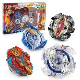 4d Beyblades Rotating Top 4 Piece Box Set With Launcher för Metal Battle in Arena H240517