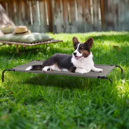 Elevated Dog Bed 50"D x 31"W x 8"H - Breathable Textilene Mesh, Heavy-Duty Powder-Coated Steel Frame