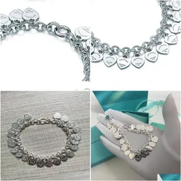 Chain Sterling Sier 925 Classic Fashion Heart Card Ladies Bracelet Jewelry Holiday Gift 200925 Drop Delivery Bracelets Dhnj7